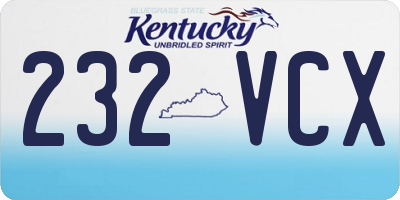 KY license plate 232VCX