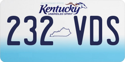 KY license plate 232VDS