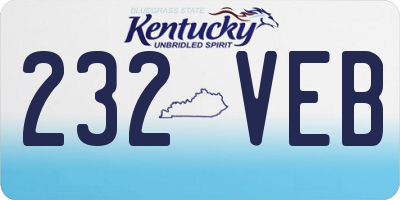 KY license plate 232VEB