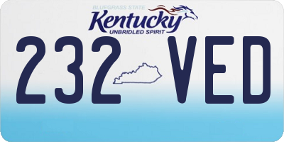 KY license plate 232VED