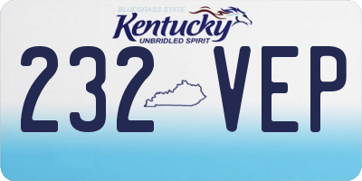 KY license plate 232VEP