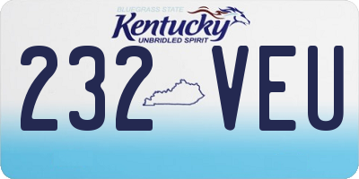KY license plate 232VEU