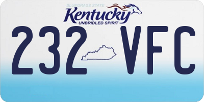 KY license plate 232VFC