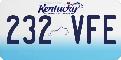 KY license plate 232VFE