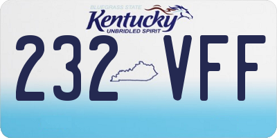 KY license plate 232VFF