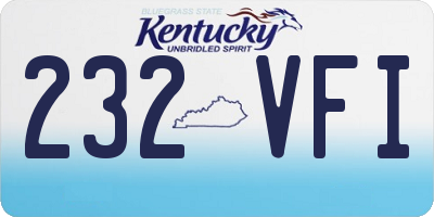 KY license plate 232VFI