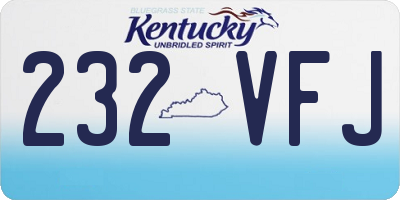 KY license plate 232VFJ