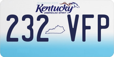 KY license plate 232VFP
