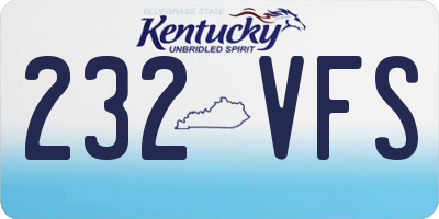 KY license plate 232VFS