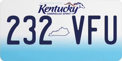 KY license plate 232VFU