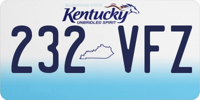 KY license plate 232VFZ