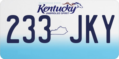 KY license plate 233JKY