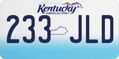 KY license plate 233JLD
