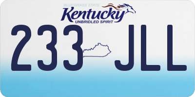 KY license plate 233JLL
