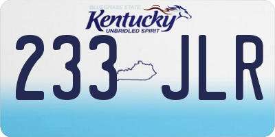 KY license plate 233JLR