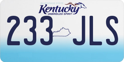 KY license plate 233JLS