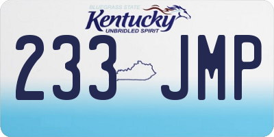 KY license plate 233JMP