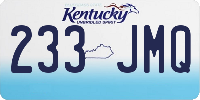 KY license plate 233JMQ