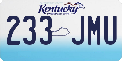 KY license plate 233JMU