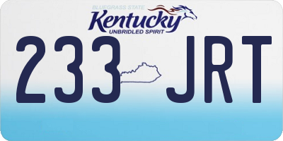 KY license plate 233JRT