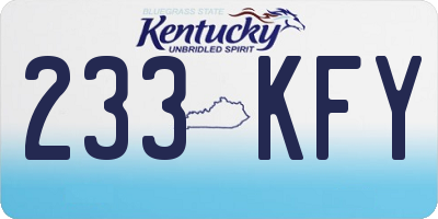 KY license plate 233KFY