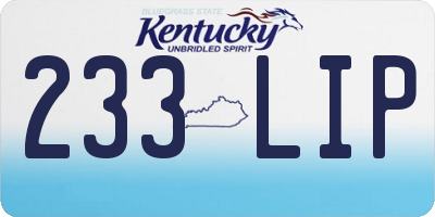 KY license plate 233LIP