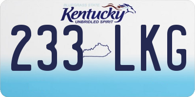 KY license plate 233LKG