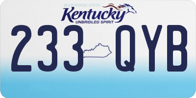 KY license plate 233QYB