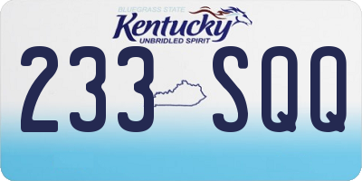 KY license plate 233SQQ