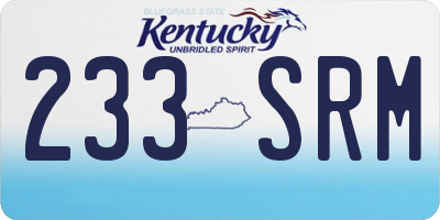KY license plate 233SRM