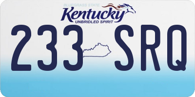 KY license plate 233SRQ