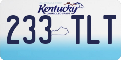KY license plate 233TLT