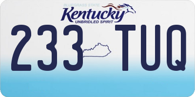 KY license plate 233TUQ