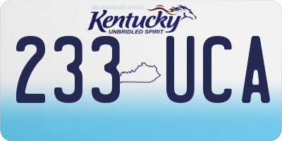 KY license plate 233UCA