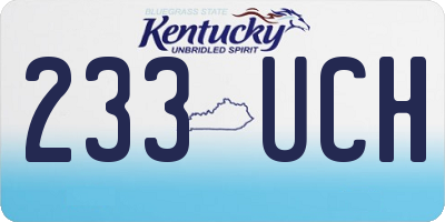 KY license plate 233UCH