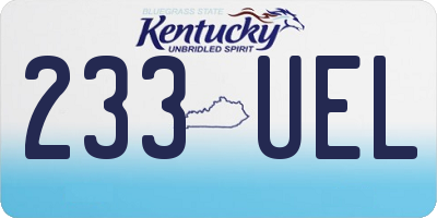 KY license plate 233UEL