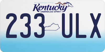 KY license plate 233ULX