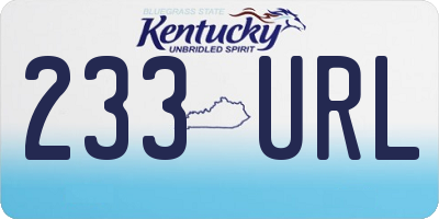 KY license plate 233URL