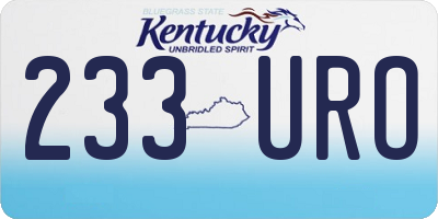 KY license plate 233URO