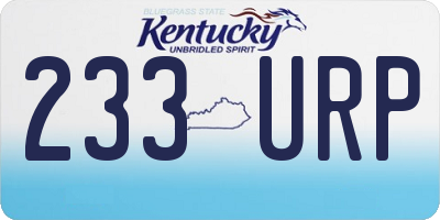 KY license plate 233URP