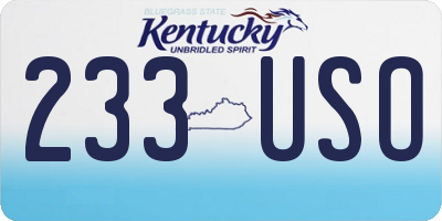 KY license plate 233USO