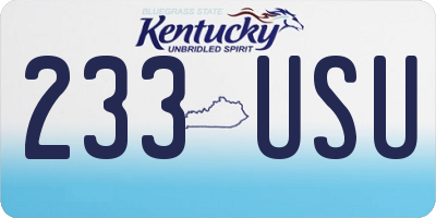 KY license plate 233USU