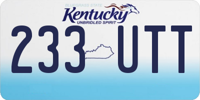 KY license plate 233UTT