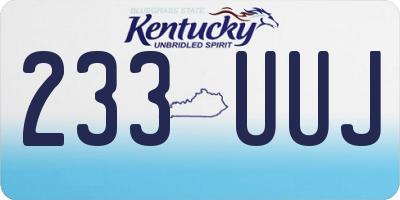 KY license plate 233UUJ