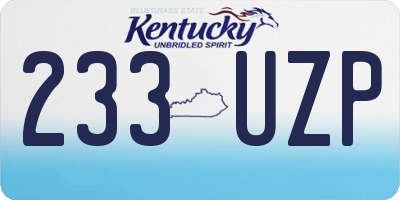 KY license plate 233UZP
