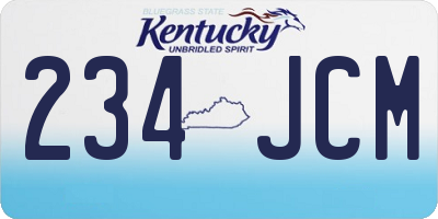 KY license plate 234JCM