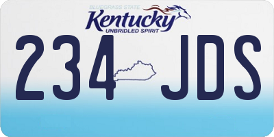 KY license plate 234JDS
