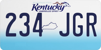 KY license plate 234JGR