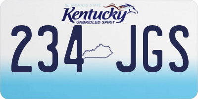 KY license plate 234JGS