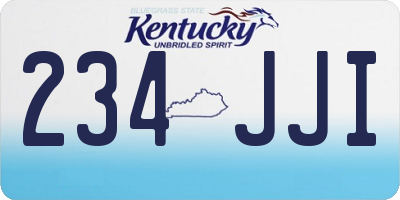 KY license plate 234JJI